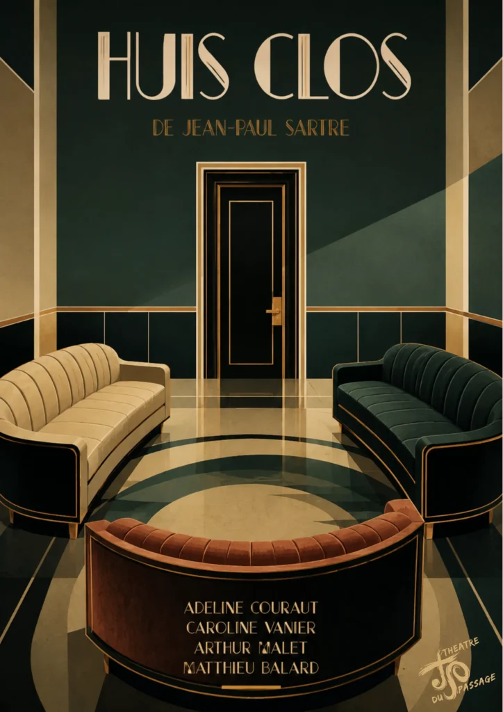 Affiche de théâtre créée par Onze Heures Onze