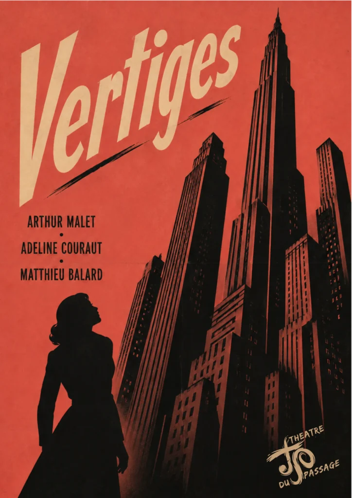 Affiche de théâtre créée par Onze Heures Onze
