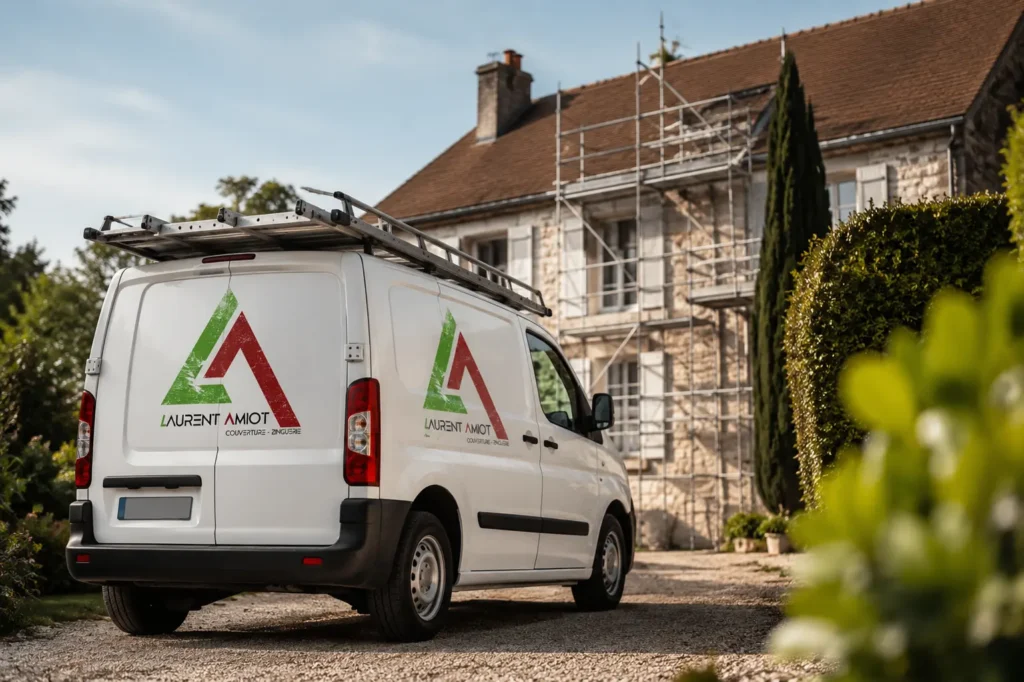 Identité visuelle d'un artisan couvreur créée par Onze Heures Onze