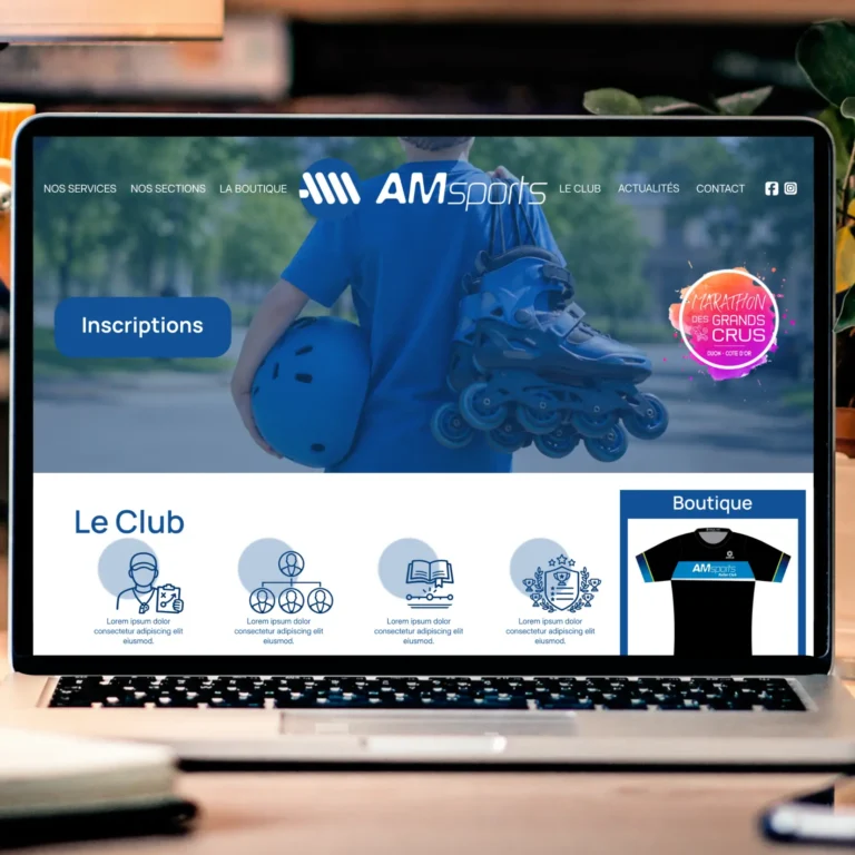 Refonte de site internet d'un club de sport créée par Onze Heures Onze