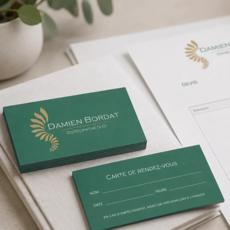Cartes de visite créées par Onze Heures Onze