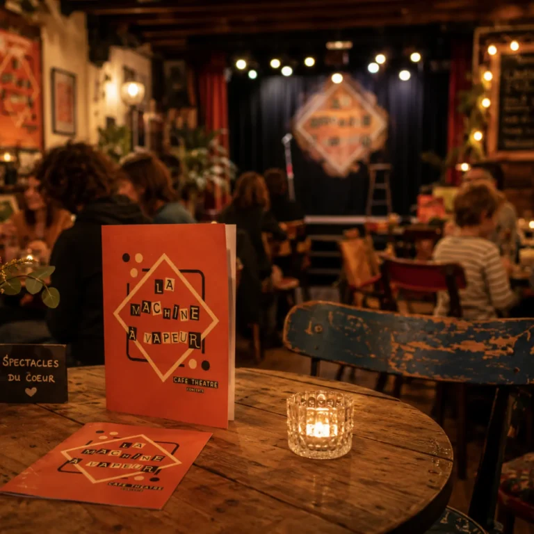 Identité visuelle pour un café-théâtre conçue par Onze Heures Onze
