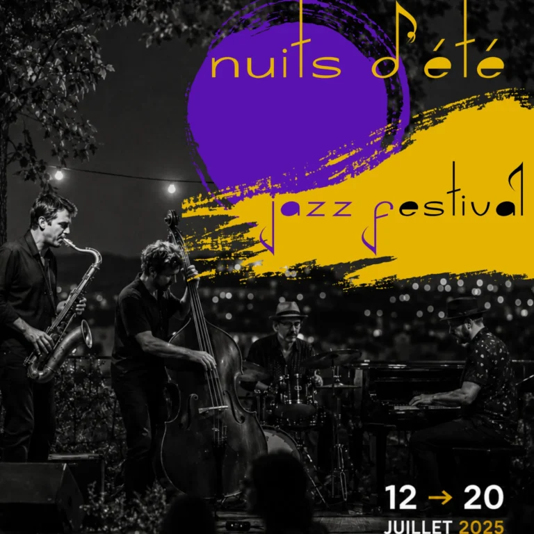 Affiche de festival de jazz créée par Onze Heures Onze