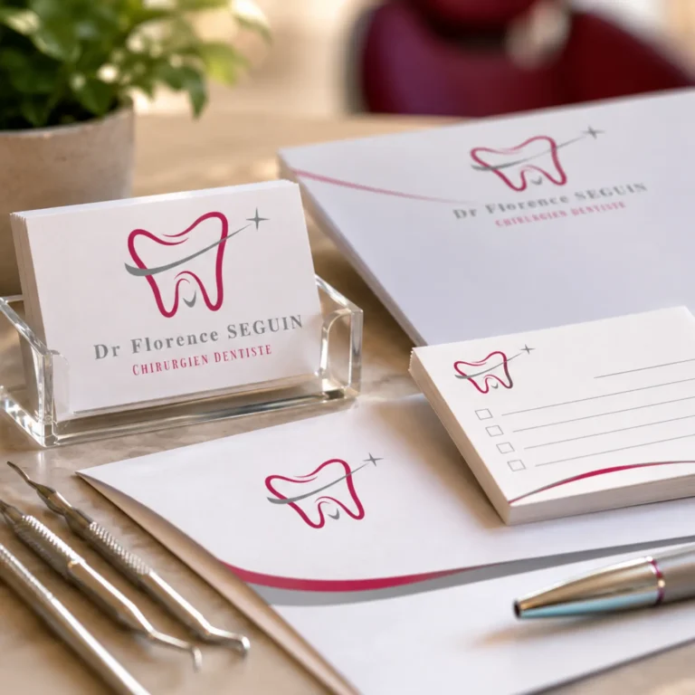 Identité visuelle pour une dentiste créée par Onze Heures Onze