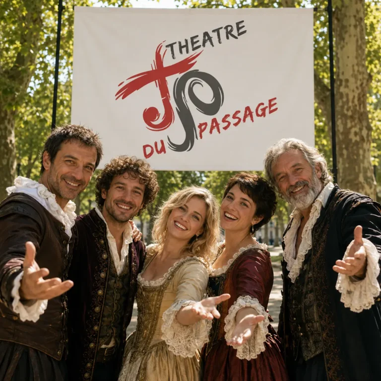 Logo d'une compagnie de théâtre conçu par Onze Heures Onze