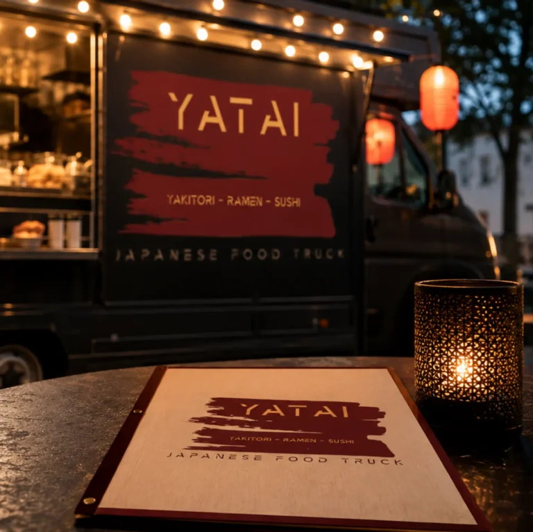 Identité visuelle pour un food truck créée par Onze Heures Onze